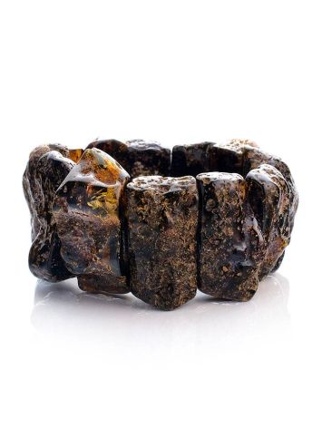 Natural Black Amber Bracelet The Volcano, image , picture 3