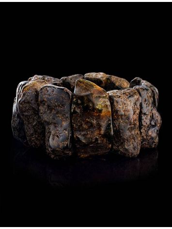 Natural Black Amber Bracelet The Volcano, image , picture 2