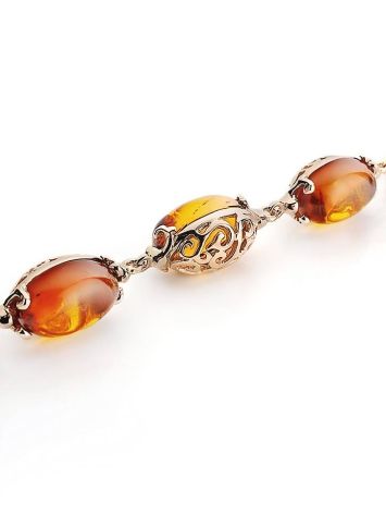 Link Amber Bracelet In Gold Plated Silver The Casablanca, image , picture 3