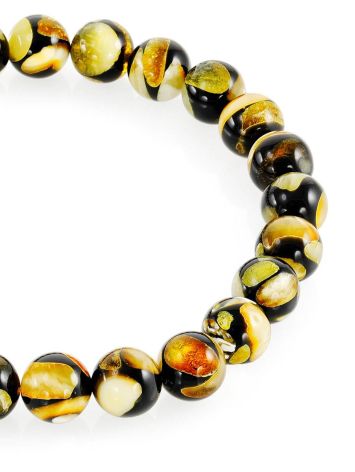 Mosaic Design Amber Beaded Bracelet The Dalmatian, image , picture 4