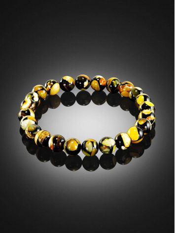 Mosaic Design Amber Beaded Bracelet The Dalmatian, image , picture 2