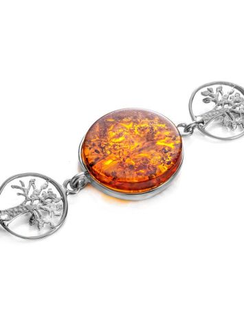 Amazing Symbolic Gift The Tree Of Life Bracelet Made in Amber And Sterling Silver, image , picture 3