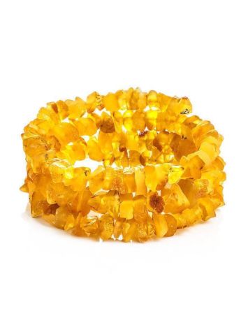 Natural Lemon Amber Wrap Bracelet, image 