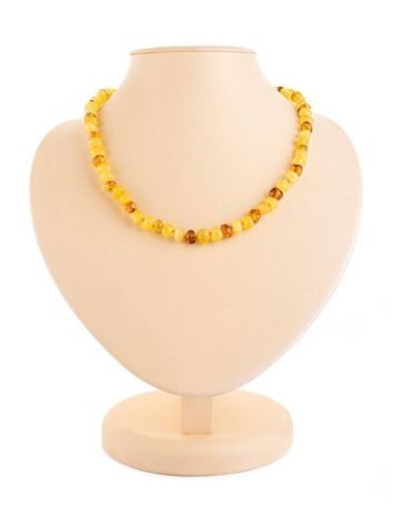 Honey And Cognac Amber Beaded Necklace, image 