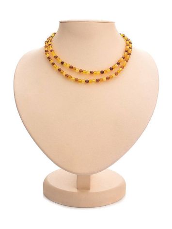 Multicolor Amber Beaded Stretch Necklace, image 