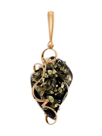 Handcrafted Drop Amber Pendant In Gold The Rialto, image 