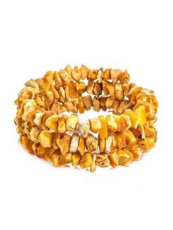 Unpolished Honey Amber Wrap Bracelet, image 