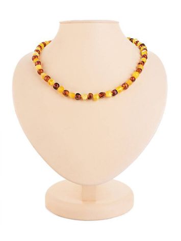 Multicolor Amber Beaded Necklace, image 