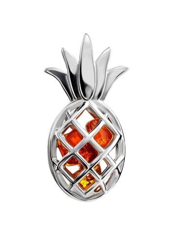 Cute Amber Pineapple Pendant, image 