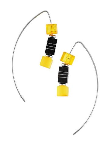 Multicolor Amber Earrings In Sterling Silver The Sugar, image 