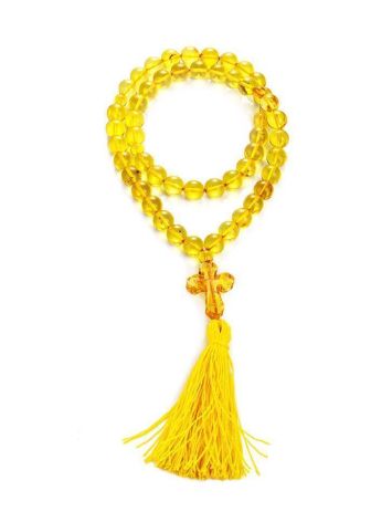 Orthodox 50 Lemon Amber Prayer Beads, image 