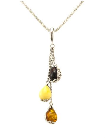 Dangle Amber Pendant In Sterling Silver The Casablanca, image , picture 6