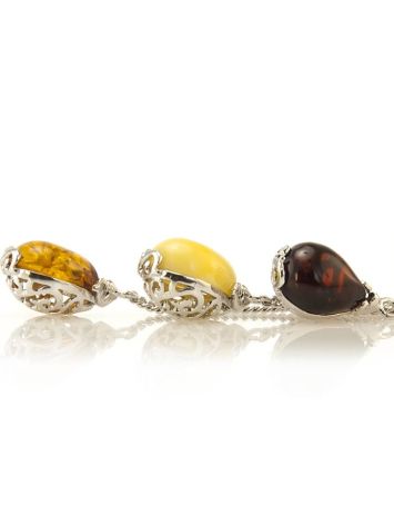 Dangle Amber Pendant In Sterling Silver The Casablanca, image , picture 5