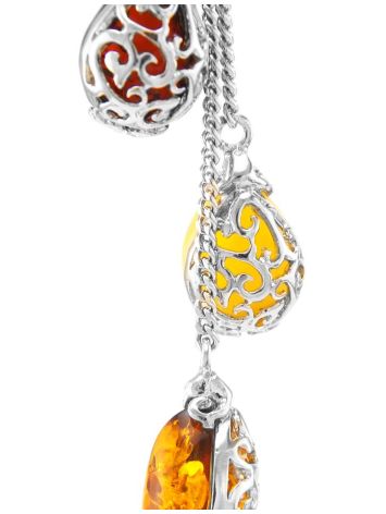 Dangle Amber Pendant In Sterling Silver The Casablanca, image , picture 3