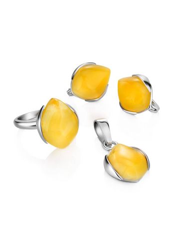 Honey Amber Pendant In Sterling Silver The Cat's Eye, image , picture 5
