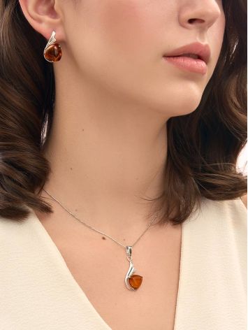 Ultra Feminine Amber Pendant In Sterling Silver The Acapulco, image , picture 4