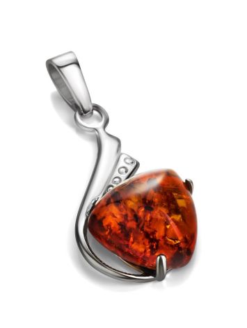 Ultra Feminine Amber Pendant In Sterling Silver The Acapulco, image , picture 6