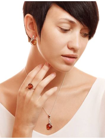 Ultra Feminine Amber Pendant In Sterling Silver The Acapulco, image , picture 8