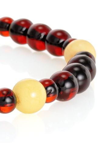 Two Toned Amber Ball Beaded Bracelet The Prague, image , picture 4