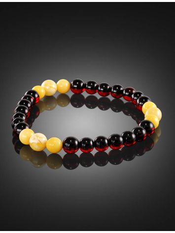 Two Toned Amber Beaded Bracelet The Prague, image , picture 2