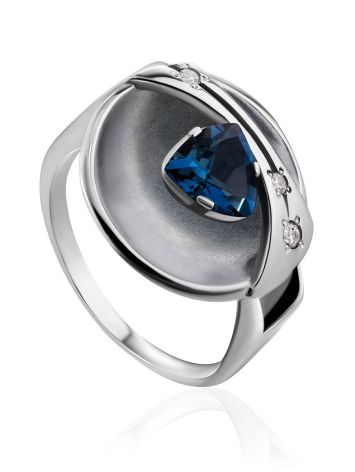 Stylish Silver Topaz Ring, Ring Size: 7 / 17.5, image 