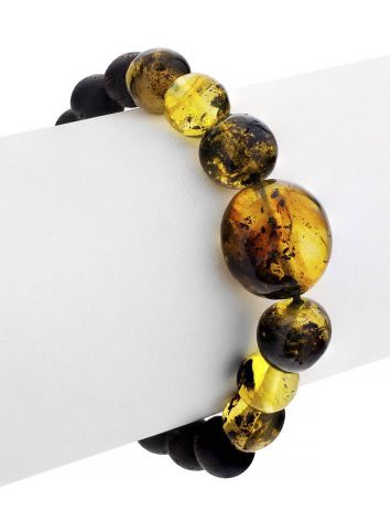 Safari Style Ebony Wood Amber Bracelet The Cuba, Length: 16, image , picture 3