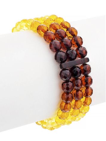 Fashionable Two Tone Amber Bracelet, Length: 17, image , picture 3