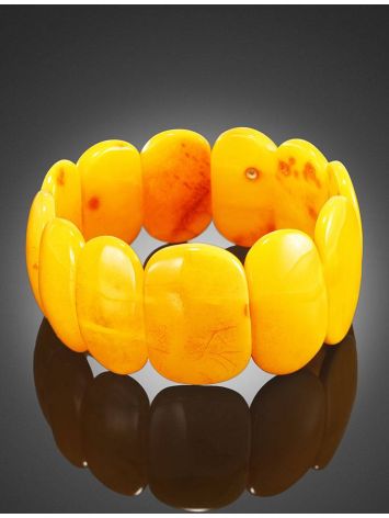 Vintage Style Amber Stretch Bracelet, image , picture 2