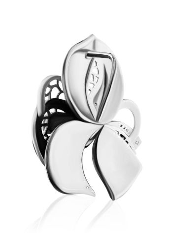 Floral Design Silver Pearl Pendant, image , picture 3