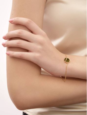 Chic Gilded Silver Amber Chain Bracelet The Monaco, Length: 16, image , picture 3