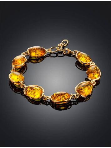 Link Amber Bracelet In Gold Plated Silver The Vivaldi, image , picture 2
