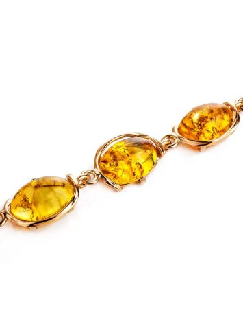 Link Amber Bracelet In Gold Plated Silver The Vivaldi, image , picture 3