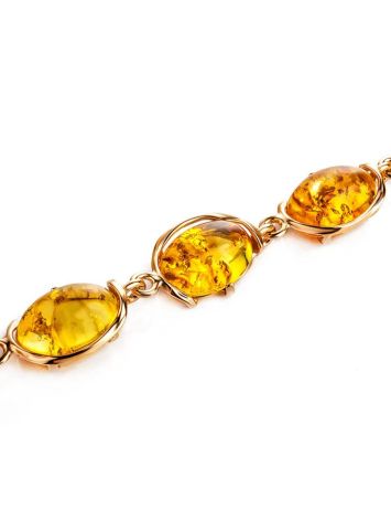 Link Amber Bracelet In Gold Plated Silver The Vivaldi, image , picture 3
