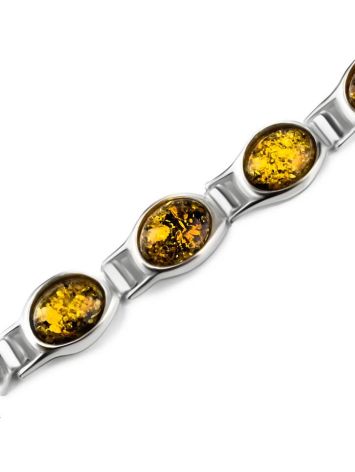 Green Amber Bracelet In Sterling Silver The Soprano, image , picture 3