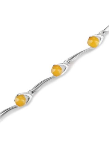 Cute Link Amber Bracelet In Sterling Silver The Leia, image , picture 3