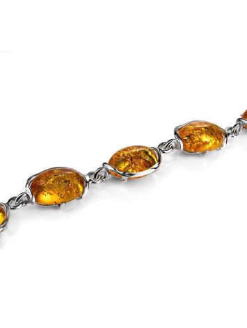 Lemon Amber Link Bracelet In Silver The Vivaldi, image , picture 3