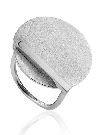 Matt Silver Ring The Liquid, Ring Size: 7 / 17.5, image 