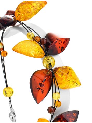 Multicolor Amber Floral Bracelet The Primula, image , picture 3