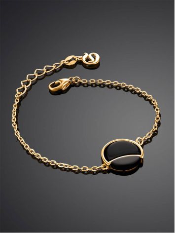 Fashionable Gilded Silver Amber Chain Bracelet The Monaco, Length: 16, image , picture 2