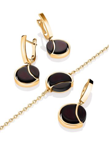Fashionable Gilded Silver Amber Chain Bracelet The Monaco, Length: 16, image , picture 4