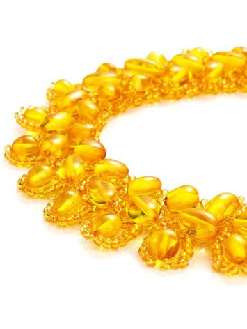Lemon Amber Braided Bracelet With Glass Beads The Fable, image , picture 4