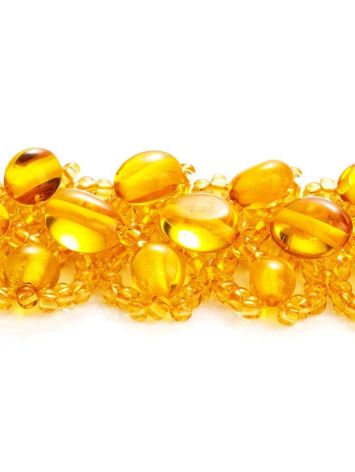 Lemon Amber Braided Bracelet With Glass Beads The Fable, image , picture 3
