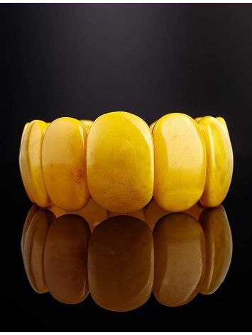 Honey Amber Flat Beaded Bracelet, image , picture 2