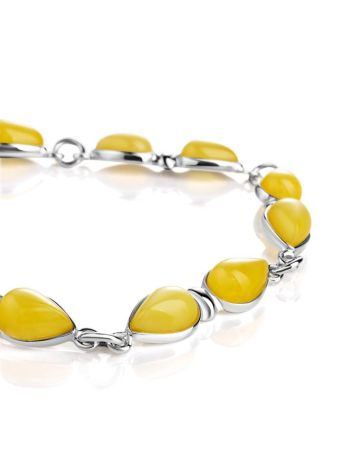 Honey Amber Link Bracelet In Sterling Silver The Symphony, image , picture 3