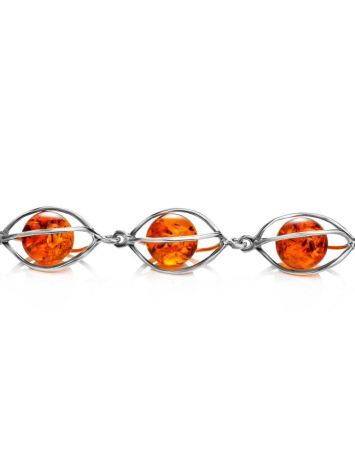 Link Amber Bracelet In Sterling Silver The Algeria, image , picture 3