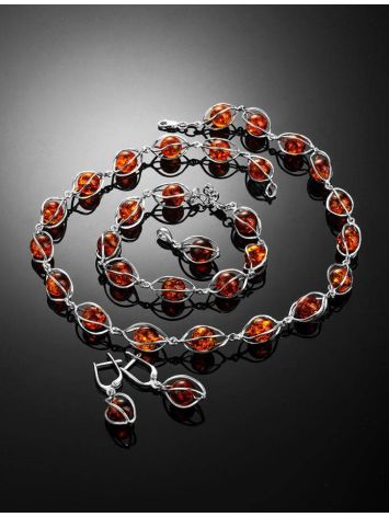 Link Amber Bracelet In Sterling Silver The Algeria, image , picture 4