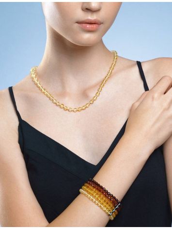 Luminous Mix Tone Faceted Amber Bracelet, Length: 18, image , picture 3