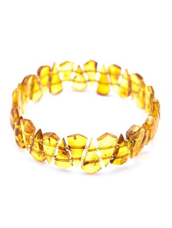 Bright Amber Flat Beaded Bracelet, image , picture 3
