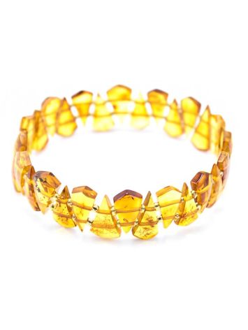 Bright Amber Flat Beaded Bracelet, image , picture 4
