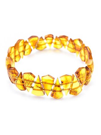 Luminous Amber Flat Beaded Bracelet, image , picture 3
